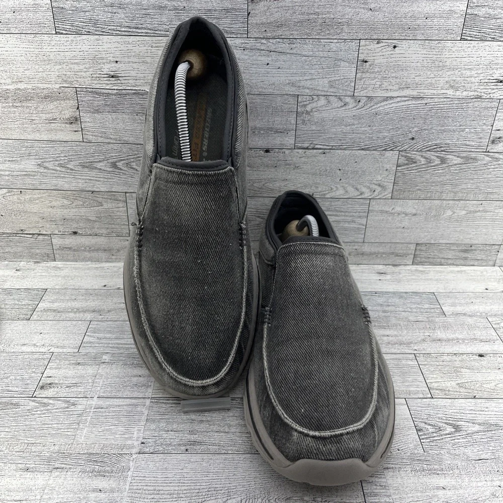 Skechers Creston Moseco Gray Slip On Loafer Shoes 65355 Men Size 12‎
